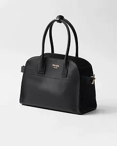 Prada Кожаная сумка-тоут среднего размера Caramel - фото 3
