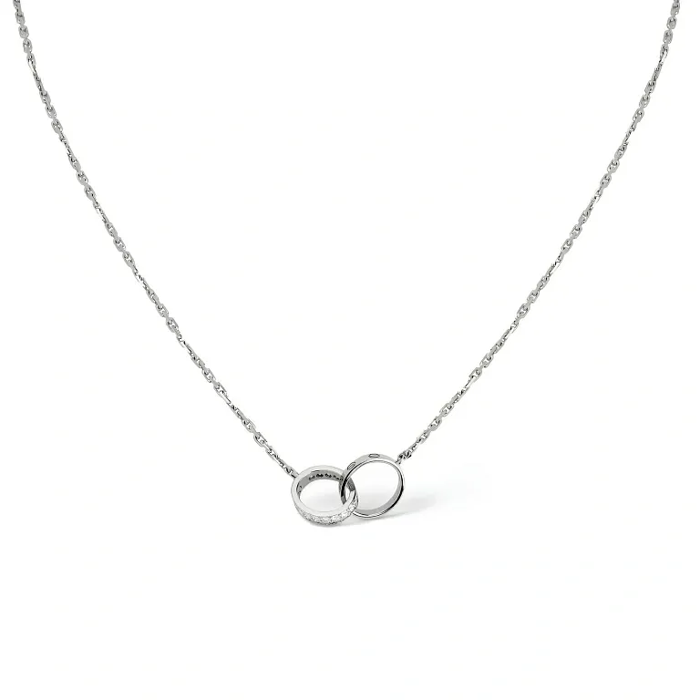 Кулон Cartier Love, semi-paved Man White Gold - фото 1
