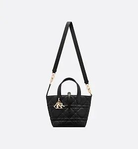 Dior Вертикальная сумка-тоут Toujours маленького формата Black - фото 6