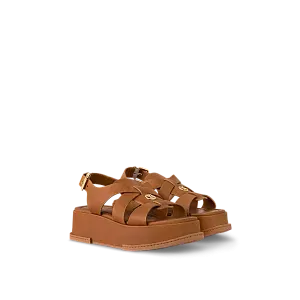 Louis Vuitton Сандалии Maya Flatform Cognac Brown - фото 1