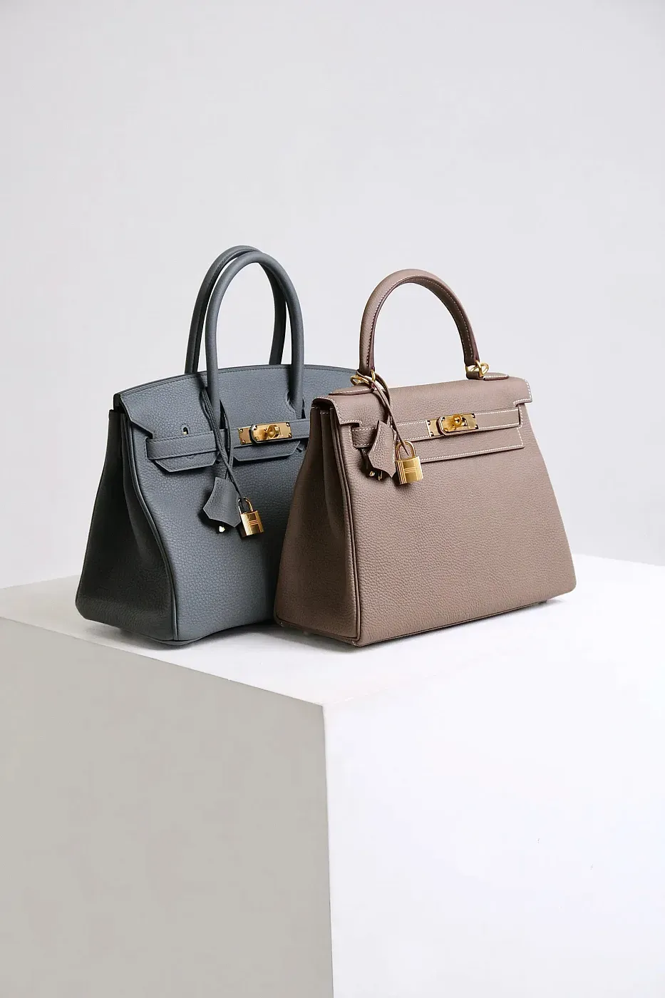 Hermès Сумка Birkin 30 Gris Meyer Togo Gold Hardware - фото 3