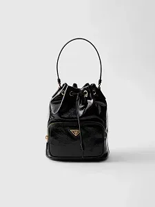 Prada Сумка Duet из лакированной кожи naplak Black - фото 1