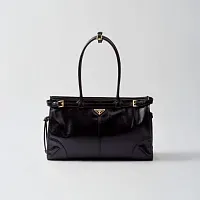 Prada Большая кожаная сумка Black - фото 1