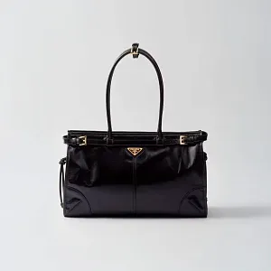 Prada Большая кожаная сумка Black - фото 1