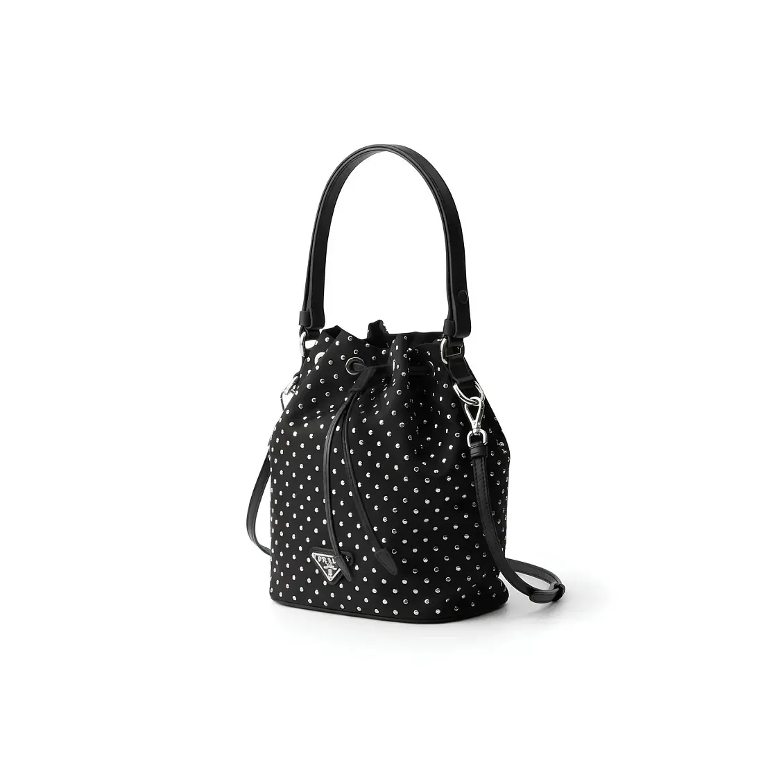 Prada Мини-сумка из Re-Nylon с заклепками - фото 3