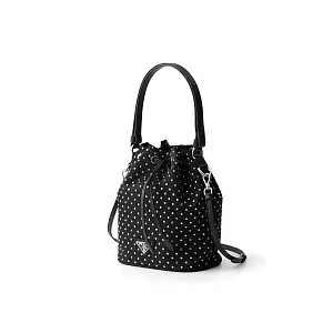 Prada Мини-сумка из Re-Nylon с заклепками - фото 3