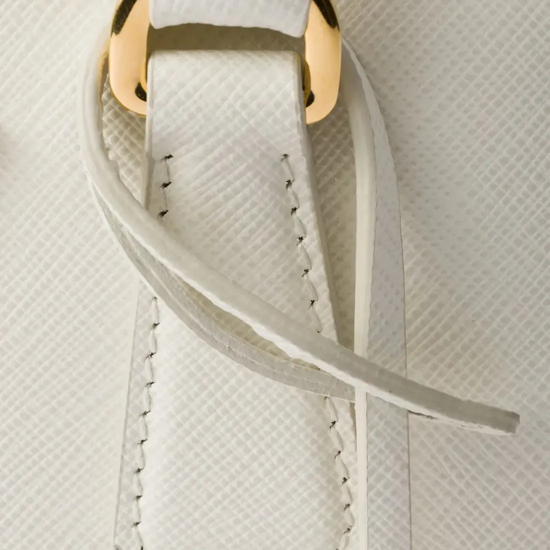 Prada Мини-сумка Galleria из сафьяновой кожи White - фото 7