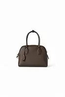 The Row Сумка India 10 Black из кожи Deep Brown - фото 1