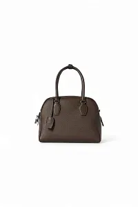 The Row Сумка India 10 Black из кожи Deep Brown - фото 1