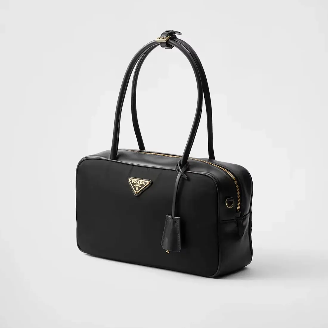 Prada Средняя сумка с верхними ручками из материала Re-Nylon и кожи с замком - фото 3