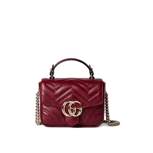 Gucci Мини-сумка на плечо GG Marmont Rosso Ancora Red - фото 1