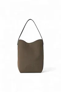 The Row Сумка Medium NS Park Tote Taupe из хлопка - фото 1