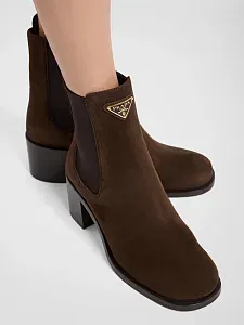 Prada Ботинки из телячьего велюра - фото 2