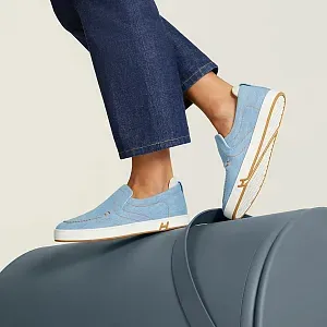 Hermès Кеды Kiddy Slip-On Bleu Clair / Blanc - фото 2