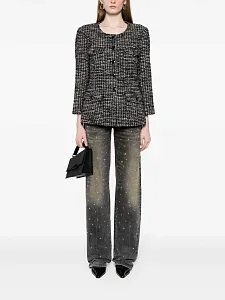 Chanel Однобортный твидовый жакет - фото 6