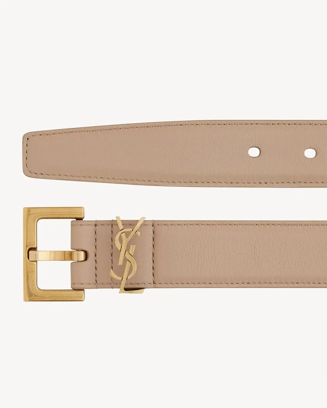Saint Laurent Ремень Cassandre Dark Beige - фото 2