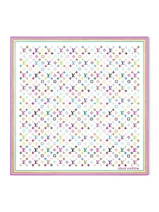 Louis Vuitton Платок-каре Monogram Multicolor 90 TM x White - фото 1