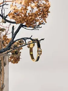 Hermès Браслет Mini Clic Chaine d'Ancre Black Gold Hardware - фото 1