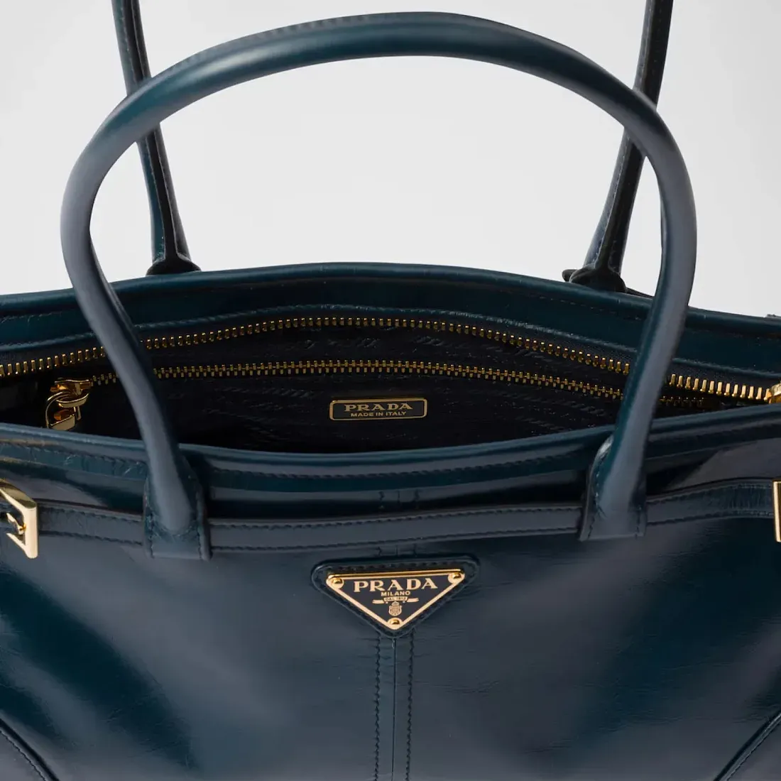 Prada Средняя кожаная сумка Denim - фото 8