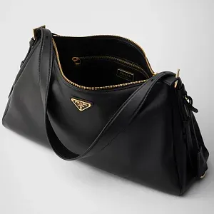 Prada Сумка на плечо Aimee Large из кожи Black - фото 6