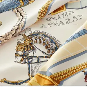 Hermès Шелковый платок Grand Apparat Forever 90 - фото 4