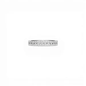 Tiffany & Co. Обручальное кольцо T True Narrow Ring in White Gold with Pave Diamonds - фото 1
