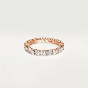 Cartier Обручальное кольцо с бриллиантовым паве Destinee 3,3 мм Rose Gold - фото 1
