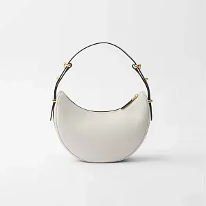 Prada Маленькая кожаная сумка через плечо Arque White - фото 4