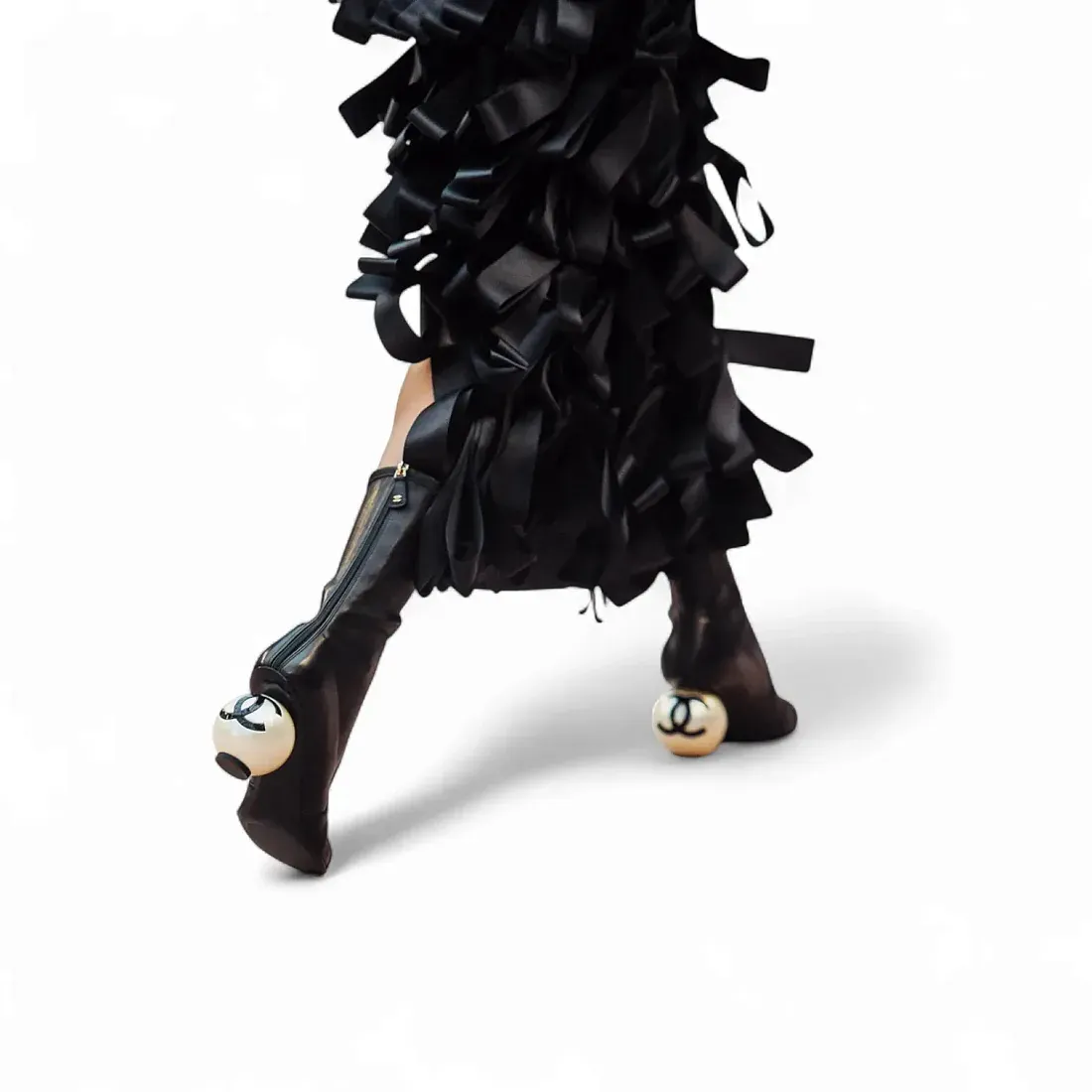 Chanel Кожаные сапоги Black - фото 2