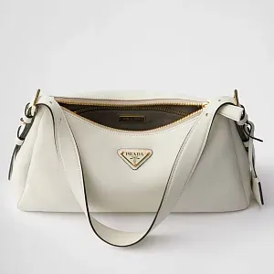 Prada Сумка на плечо Aimee Medium из кожи White - фото 3