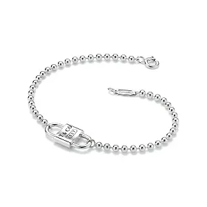 Tiffany & Co. Браслет Small double-shackle padlock beaded bracelet in 925 sterling silver - фото 3