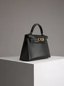 Hermès Сумка Kelly Mini 20 Black Box Gold Hardware - фото 3