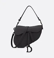 Dior Сумка Saddle с ремнем Black Ultramatte - фото 1