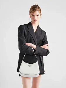 Prada Сумка Cleo из лакированной кожи White - фото 5