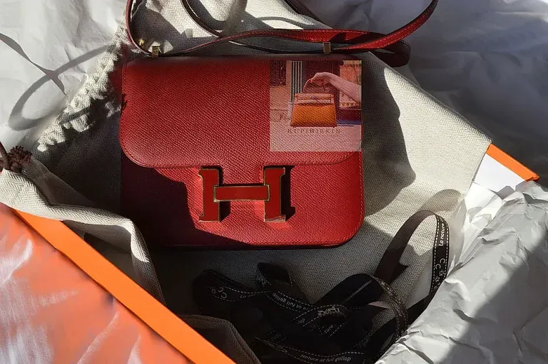 Hermes Constance 18 Rouge Grenade Epsom Rouge Grenade Hardware - фото 1