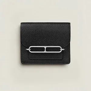 Hermès Кошелек Roulis mini Black - фото 1