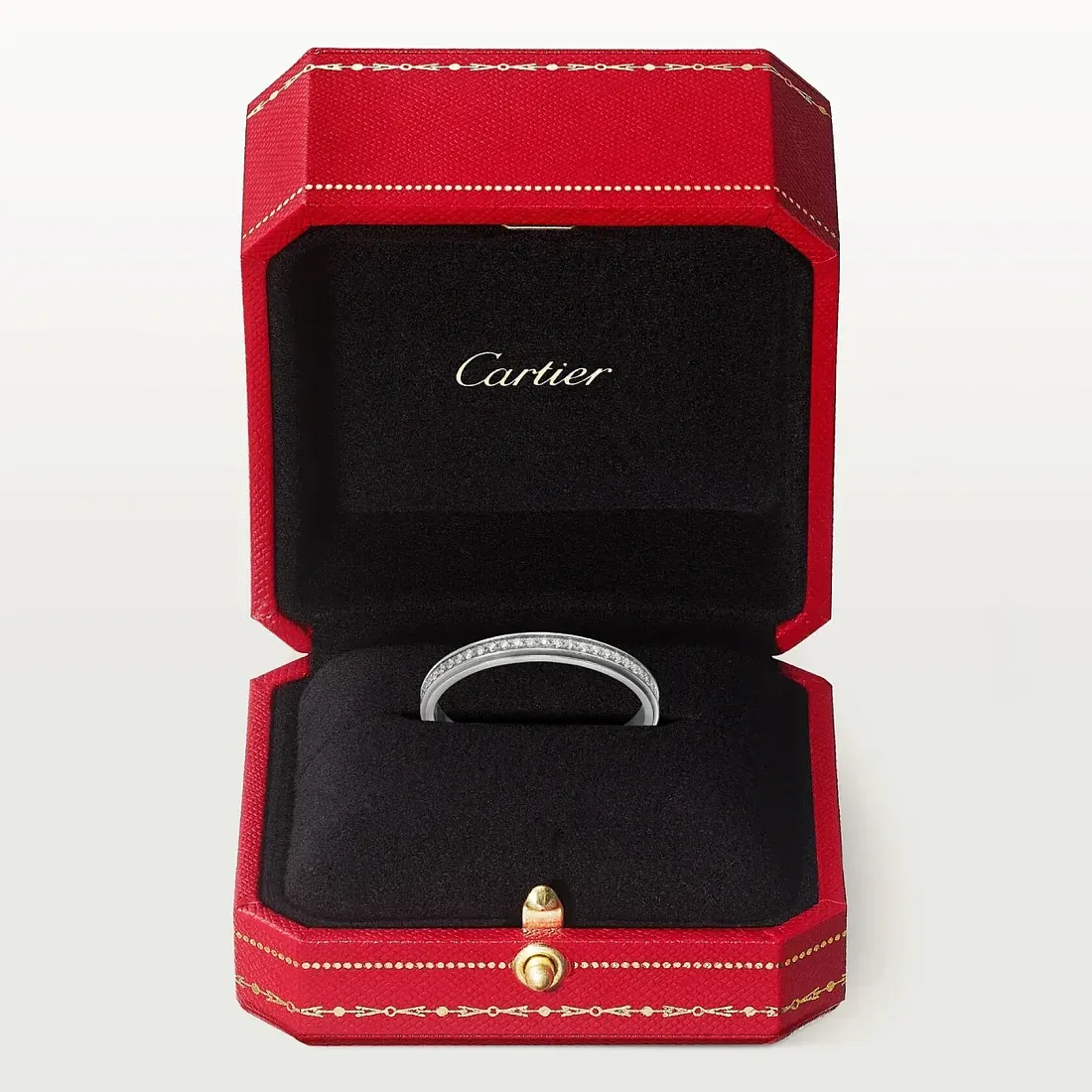 Cartier Обручальное кольцо с бриллиантовым паве D Amour 2,3 мм Platinum - фото 4