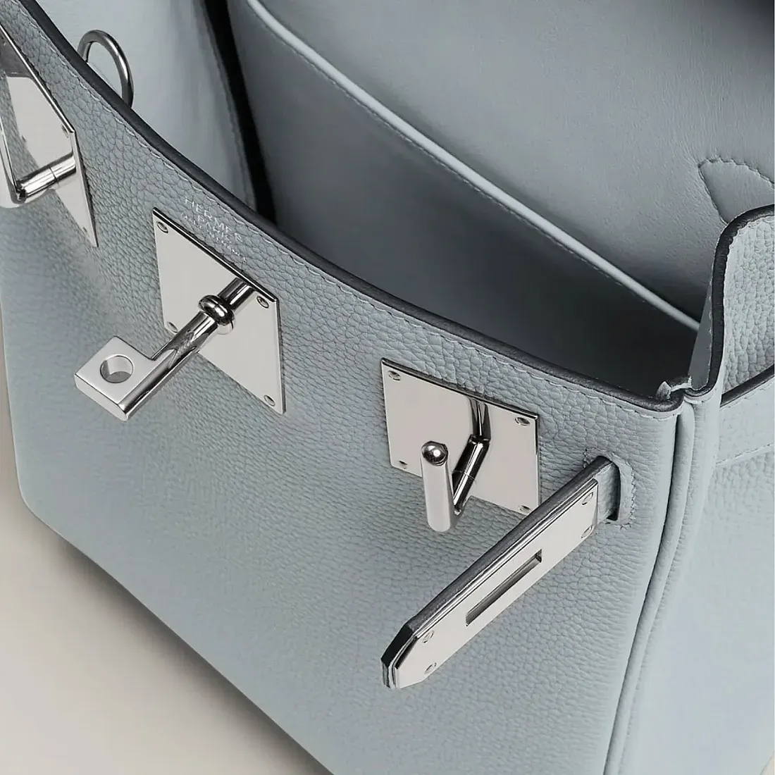 Hermès Рюкзак HAC a Dos PM Bleu Glacier Togo Palladium Hardware - фото 3