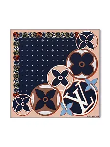 Louis Vuitton Платок-каре Duality 90 Navy Blue - фото 1