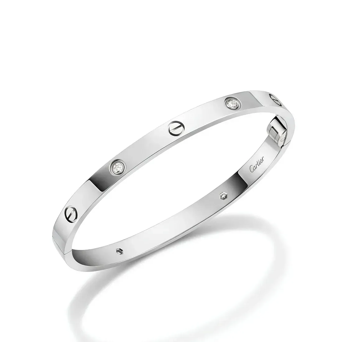 Cartier Браслет Love medium model, 4 diamonds Men - фото 5