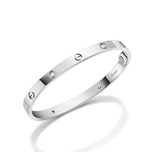 Cartier Браслет Love medium model, 4 diamonds Men - фото 5
