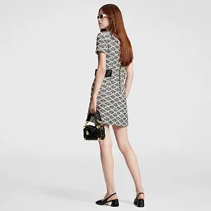 Louis Vuitton Платье из твида с узором Malletage - фото 5