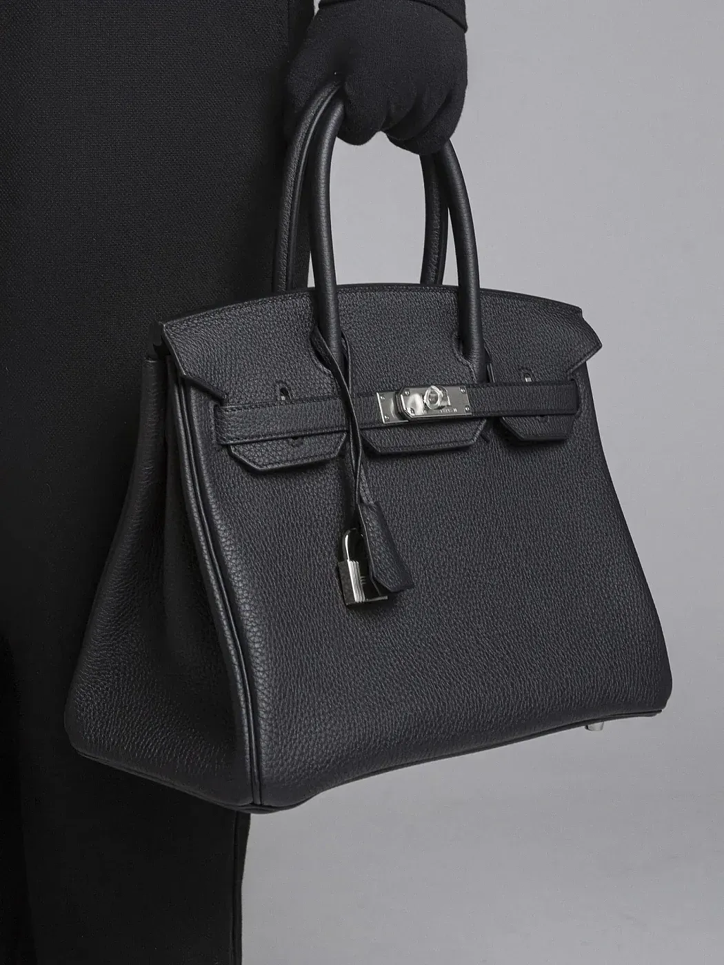 Hermès Cумка Birkin 30 Black Togo Palladium Hardware - фото 2