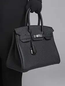 Hermès Cумка Birkin 30 Black Togo Palladium Hardware - фото 2