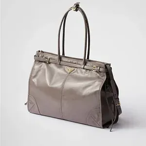 Prada Сумка большого размера из кожи Pewter - фото 2