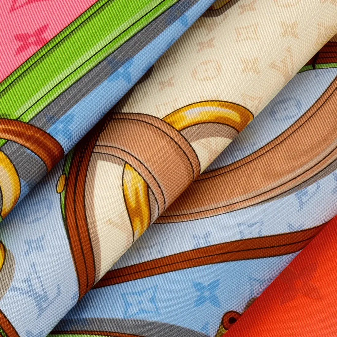 Louis Vuitton Платок-каре Flower And Straps 70 Orange - фото 2