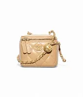 Chanel Косметичка с цепочкой Beige - фото 1