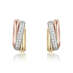Cartier Серьги Trinity earrings, cushion-shaped, half-paved - фото 1