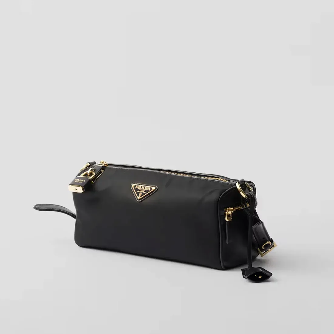 Prada Средняя сумка через плечо из Re-Nylon и кожи с замком - фото 3