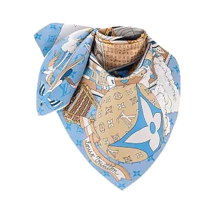 Louis Vuitton Платок-каре Journey 90 Blue - фото 3